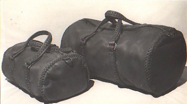 leather duffel bags, braided, custom and handmade